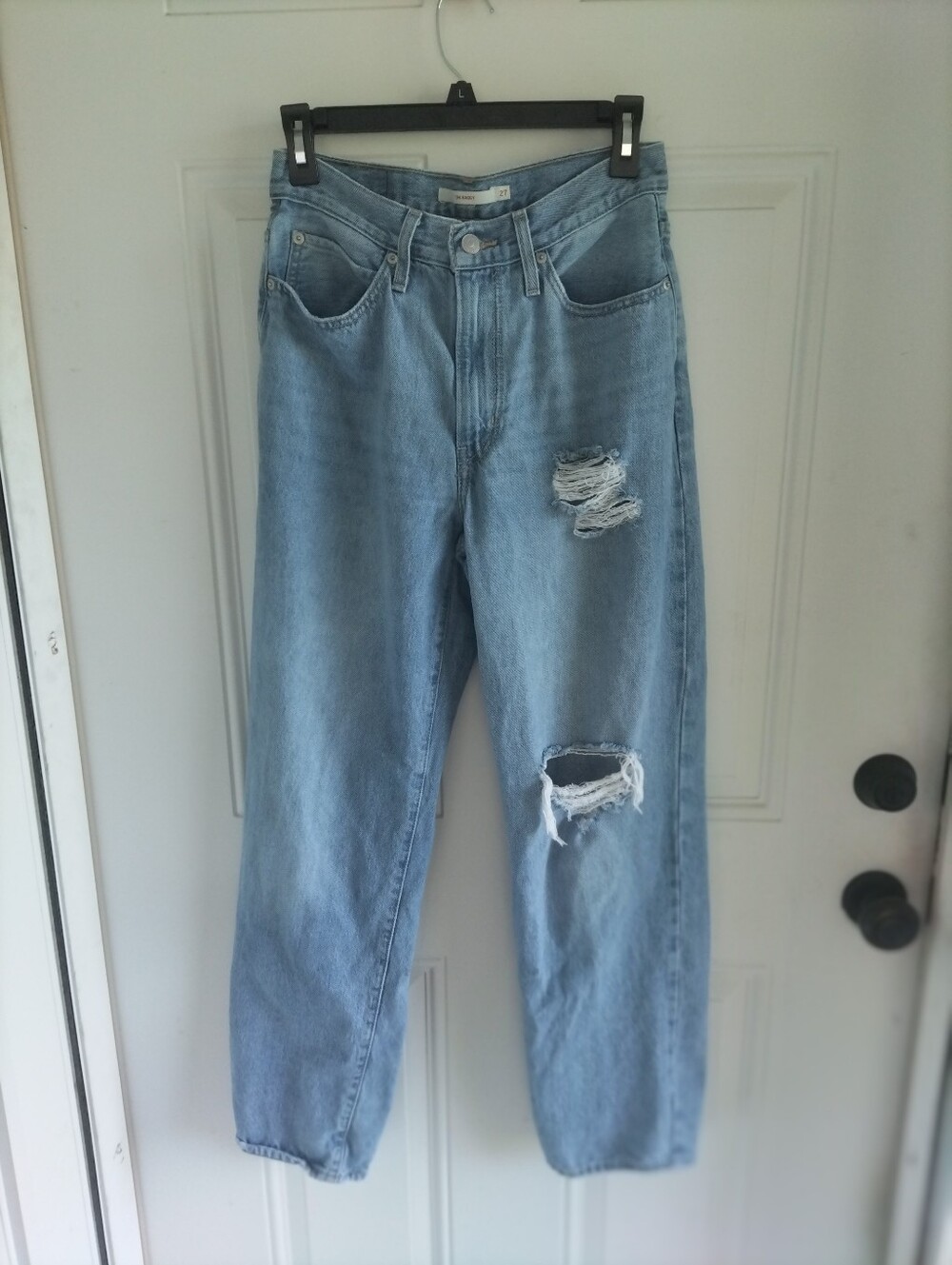 Levi's '94 Baggy Light Wash Destroyed Denim Jeans Sz 27.